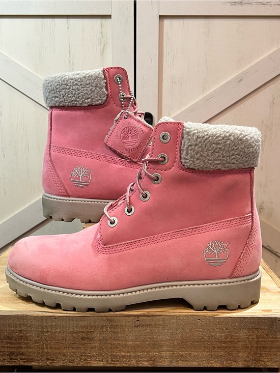 Timberland Shoes - "Timberland Women’s 6-Inch Premium Pink Suede Waterproof Boots with Faux Fur 9